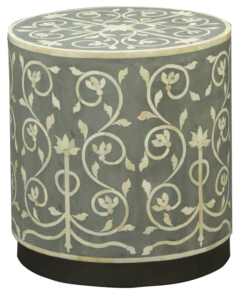 Bone Inlay Side Table Black-abc