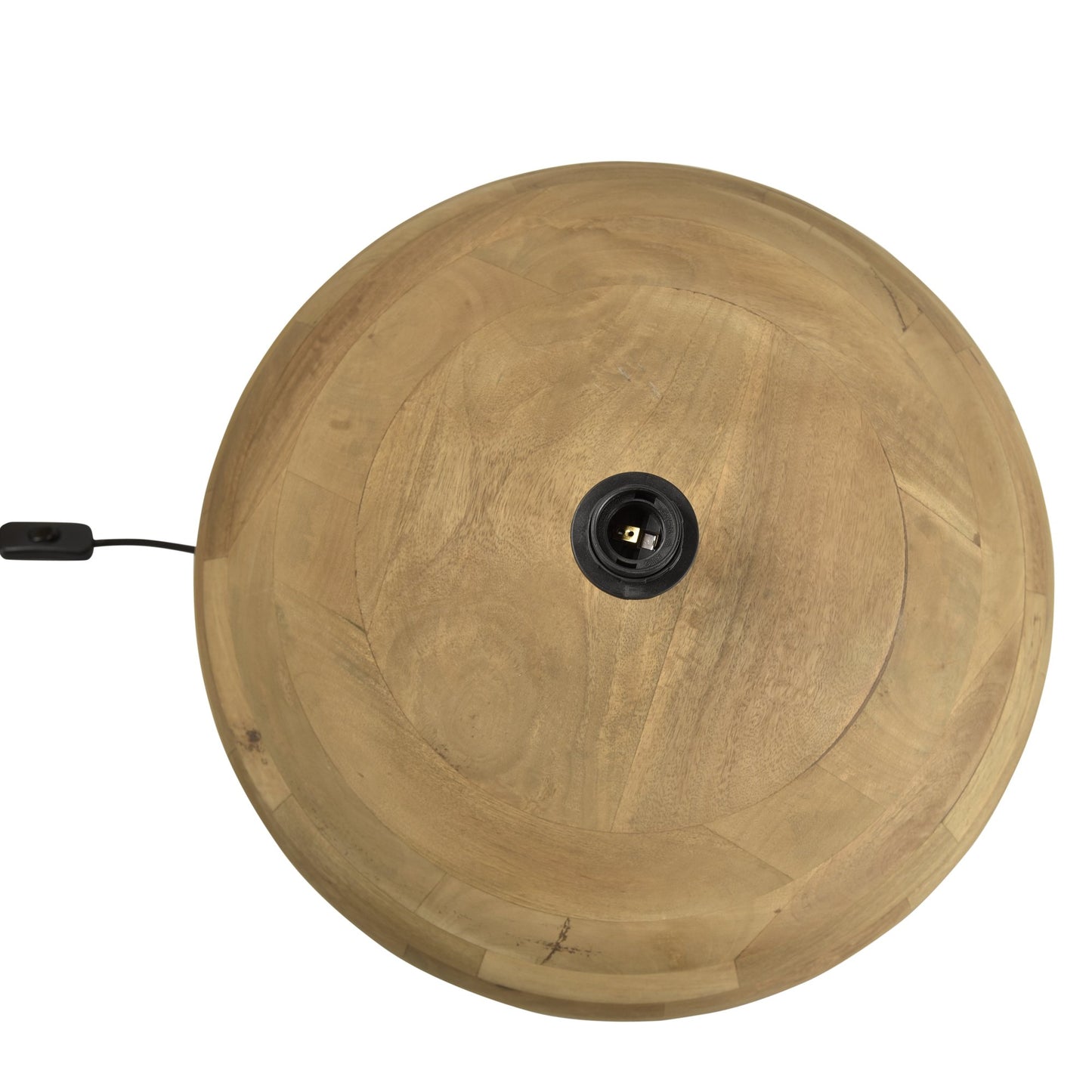 Boule Medium - Natural - Turned Wood Ball Table Lamp-abc