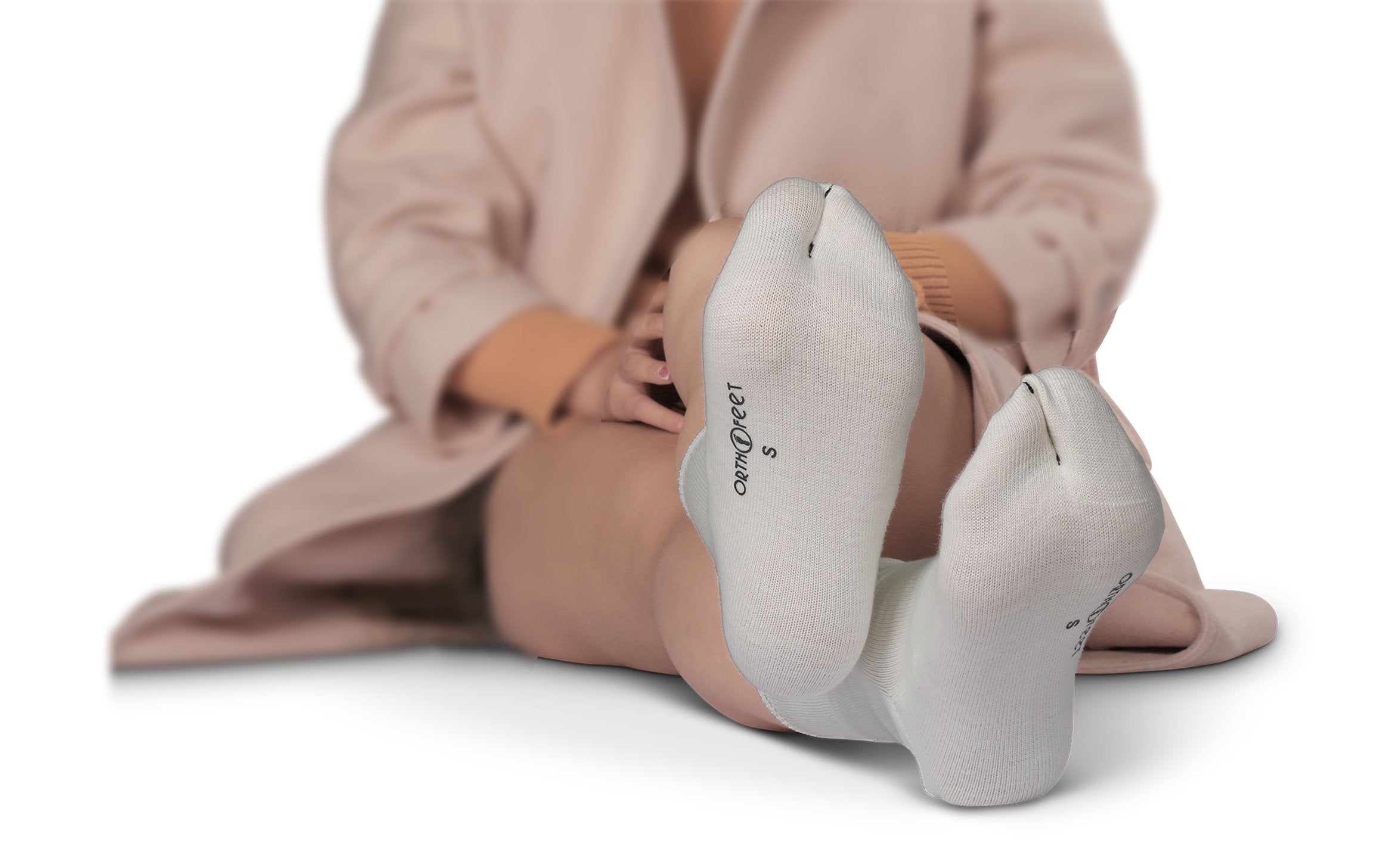 Bunion Relief Socks - White (3 pairs)-abc