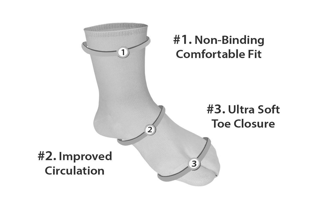 Bunion Relief Socks - White (3 pairs)-abc