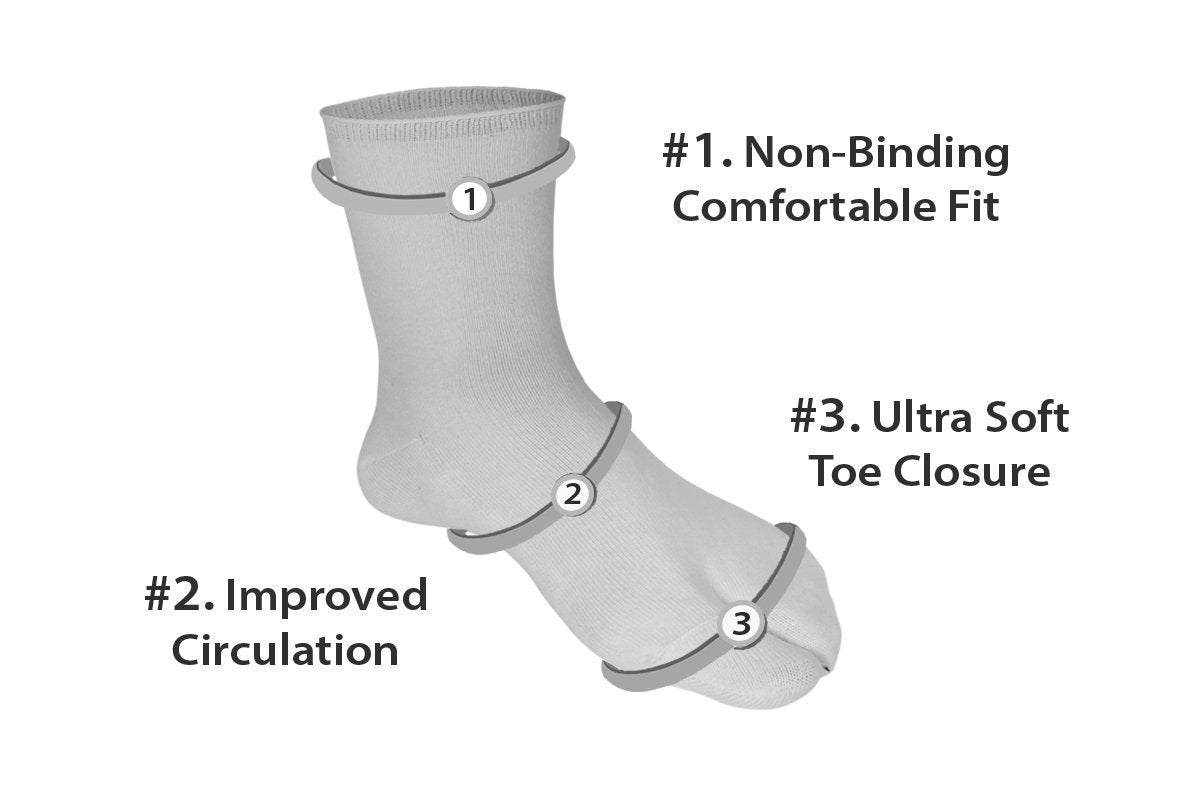 Bunion Relief Socks - White (3 pairs)-abc