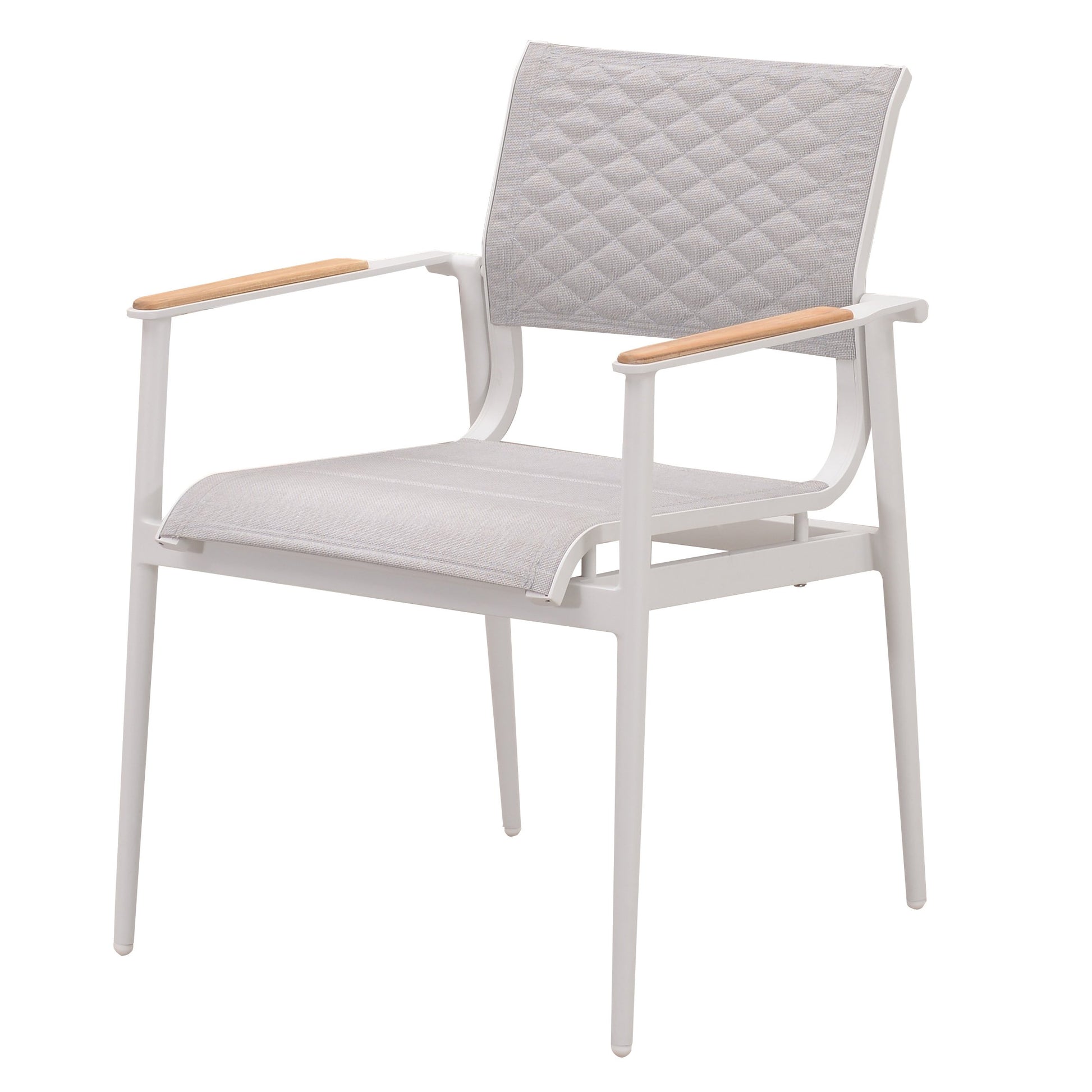 California Dining Arm Chair in White-abc