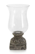Ceramic Hurricane Lamp on Stand-abc