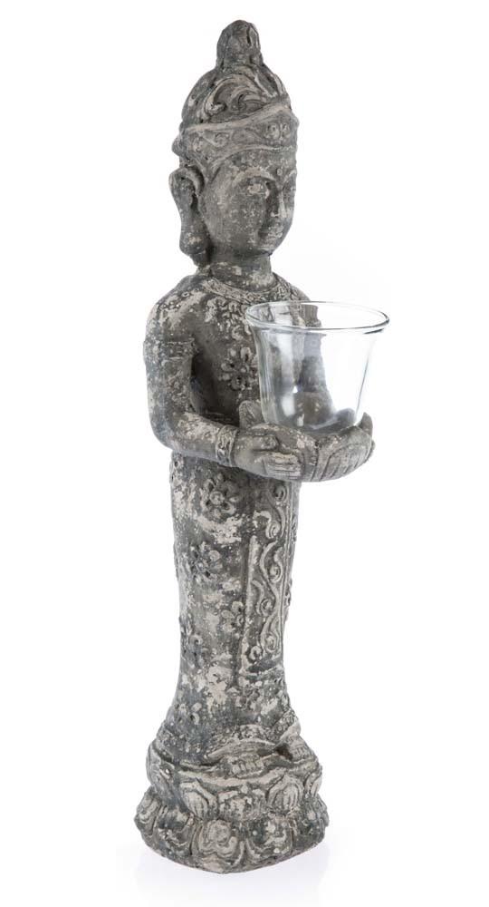 Ceramic Standing Buddha Candle Holder-abc