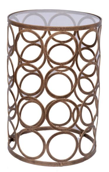 CIRCLES LAMP TABLE - Antique Gold-abc