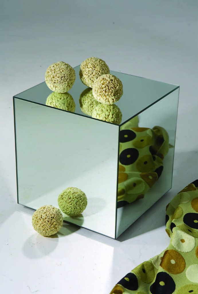 Mirrored Cube Side Table-abc