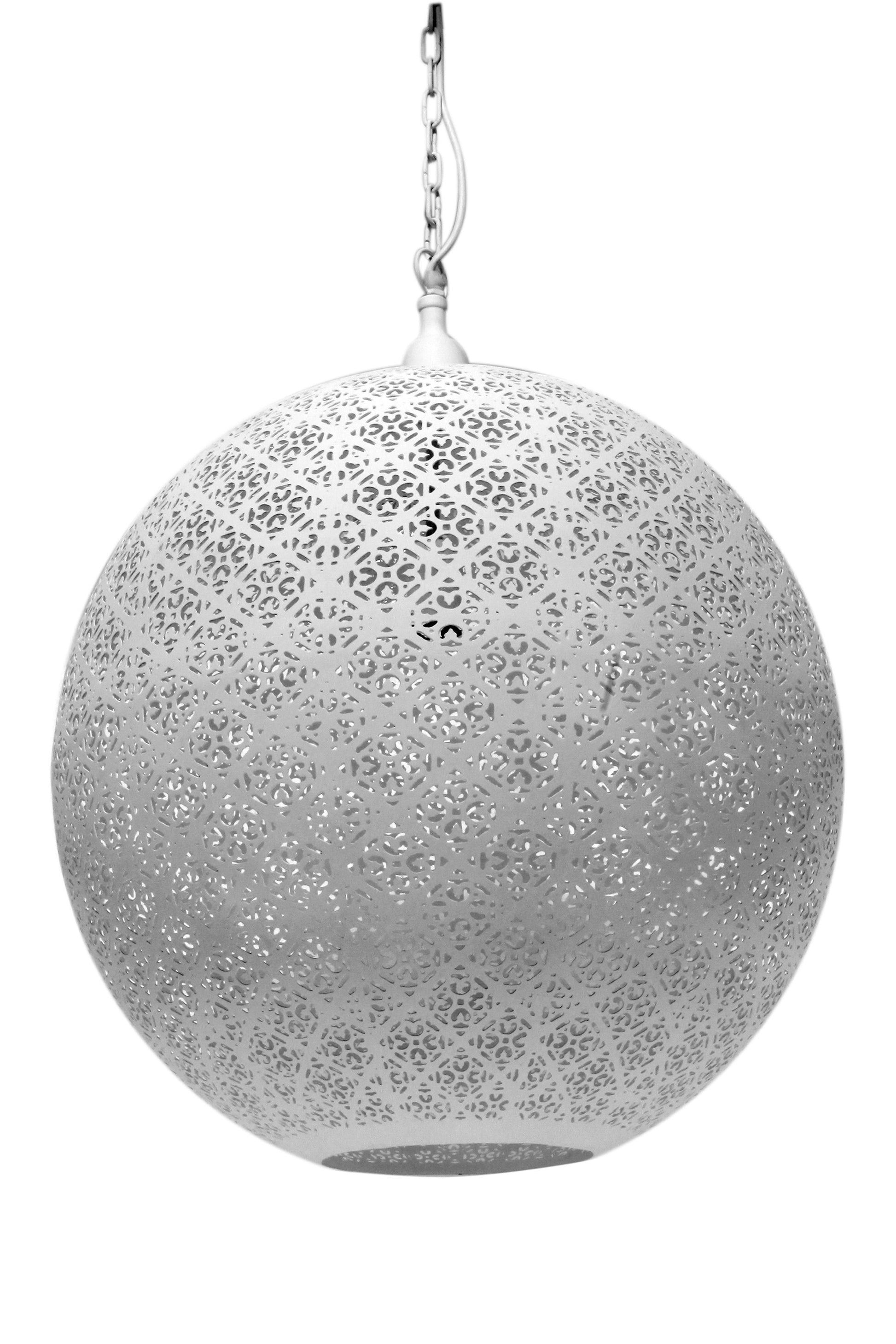 Callisto - White - Perforated Round Pendant Light-abc
