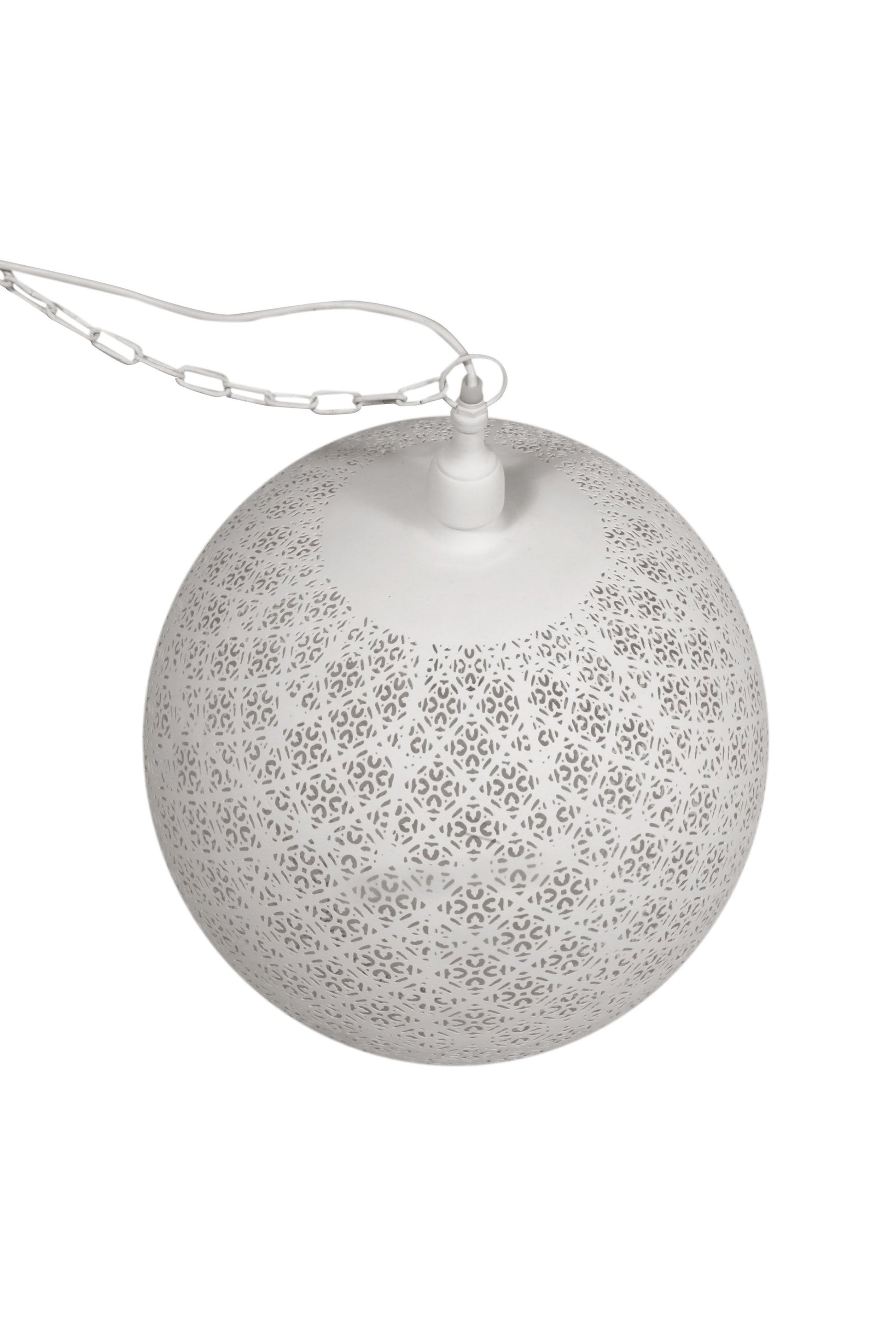 Callisto - White - Perforated Round Pendant Light-abc