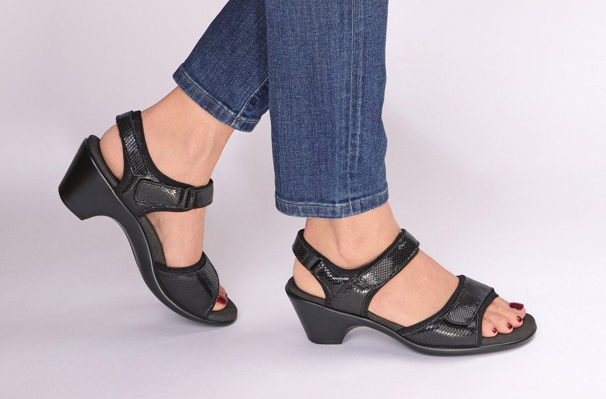 Camille - Black 2" Heel Sandals-abc