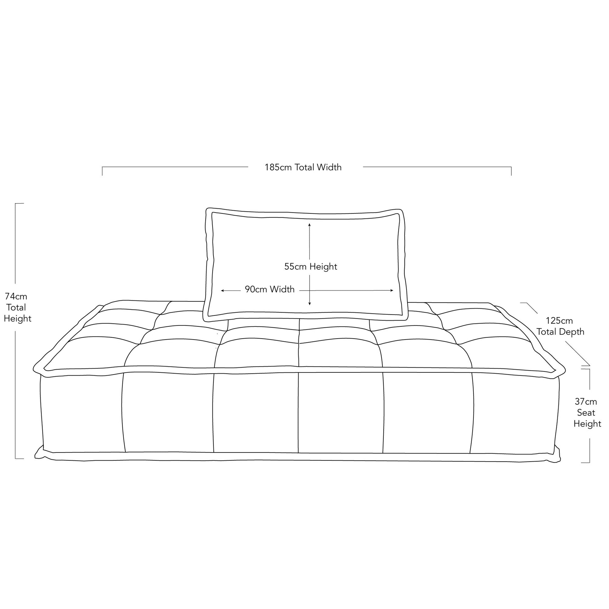 Capri Double Lounger - Quartz-abc
