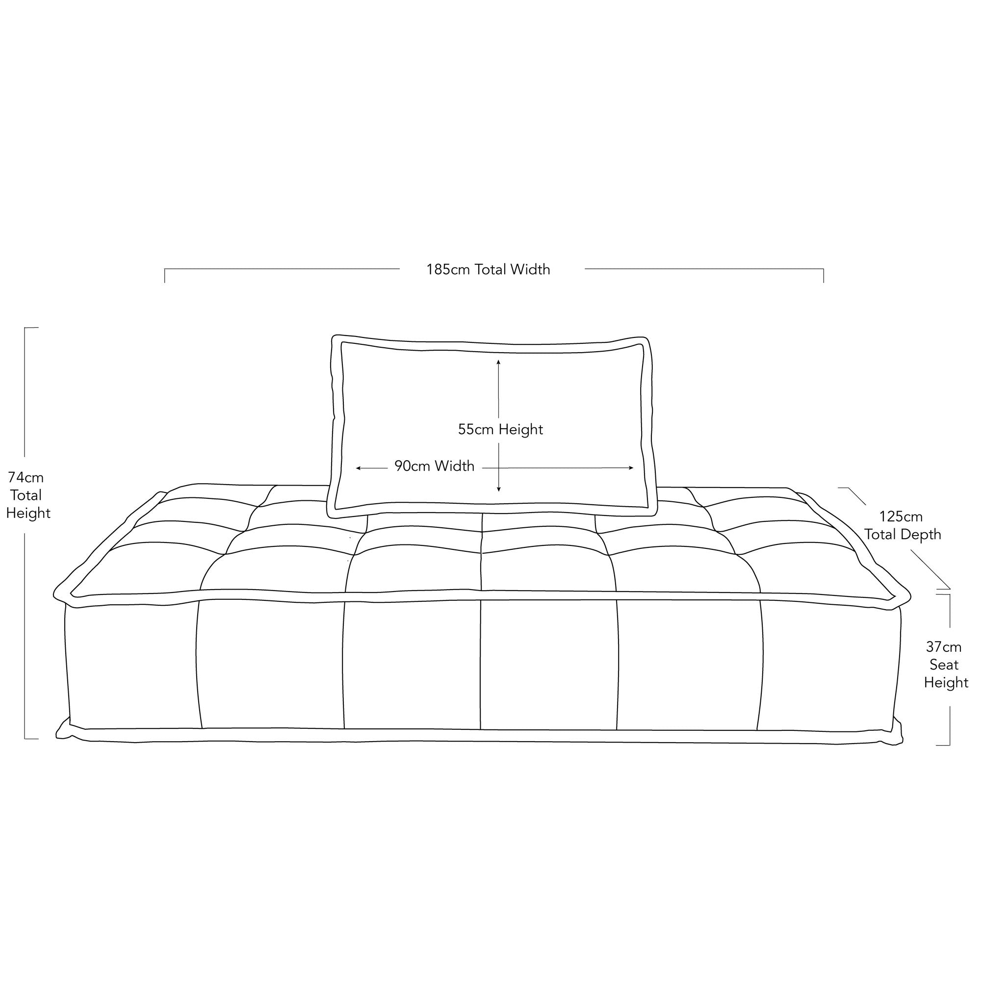 Capri Double Lounger - Quartz-abc