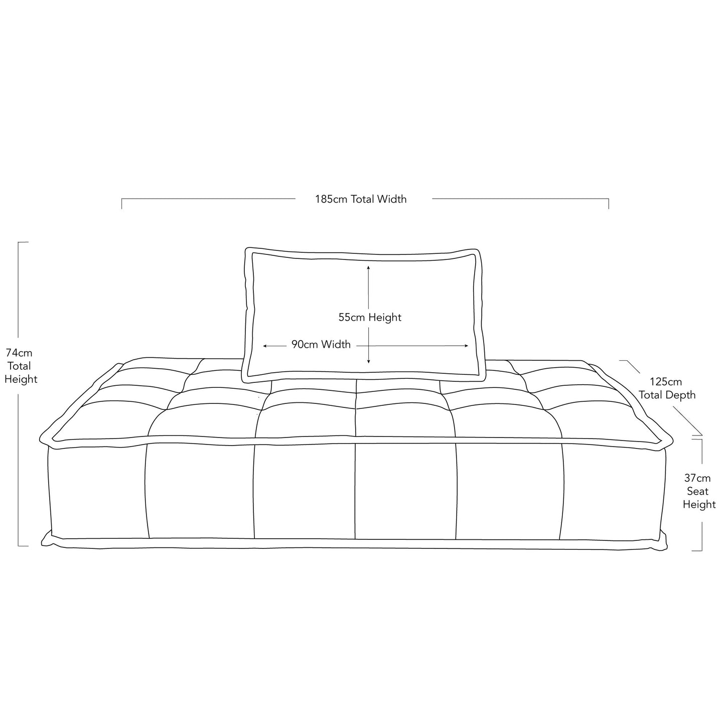 Capri Double Lounger - Natural-abc
