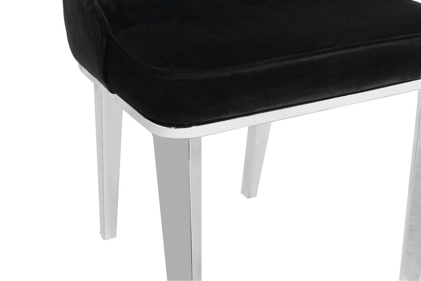 Levante Dining Chair Silver/Black-abc
