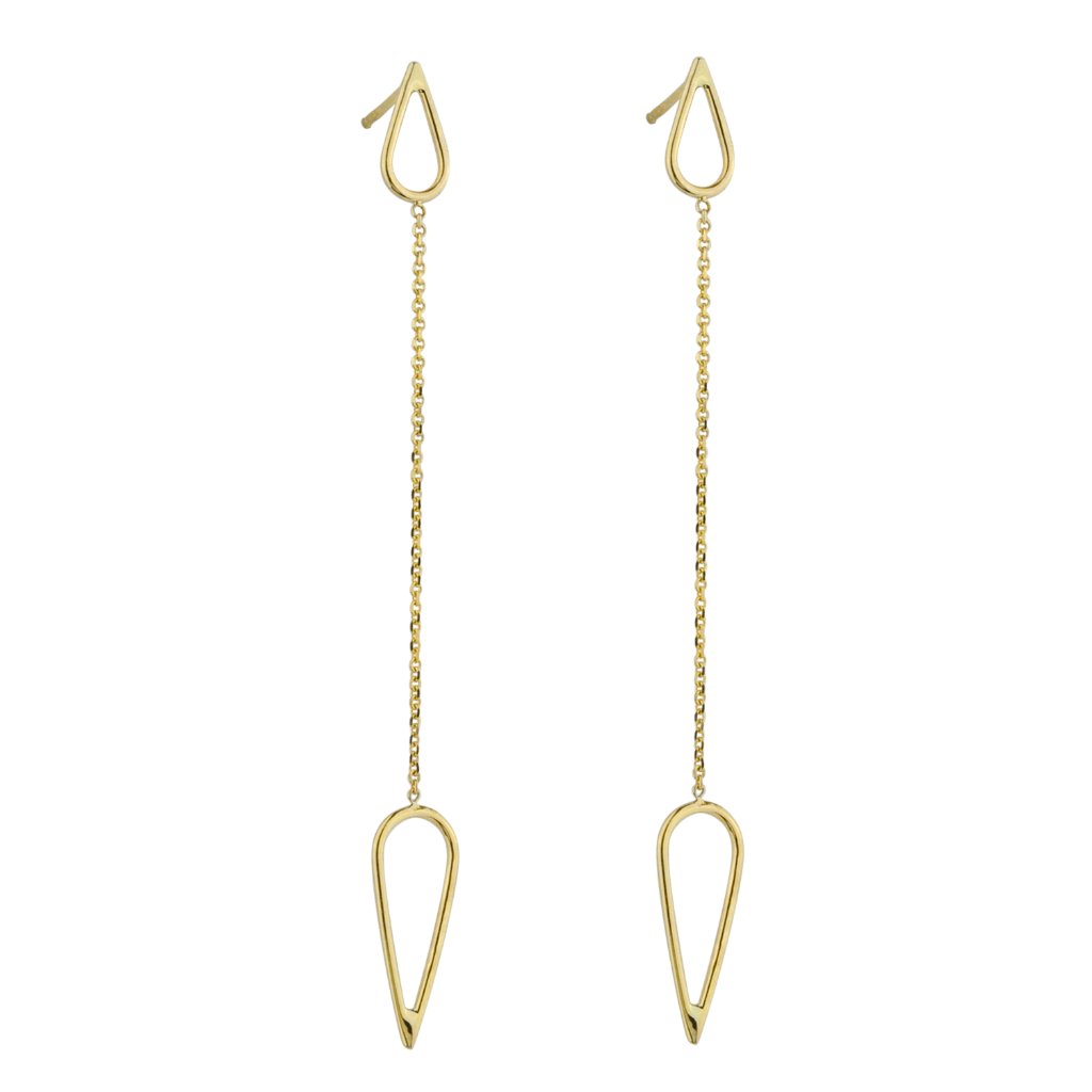 CHAINED TEARDROP EARRINGS-abc