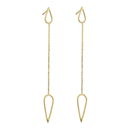 CHAINED TEARDROP EARRINGS-abc