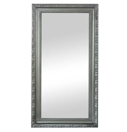 Charlotte Ornate Mirror Antique Silver 171cm-abc