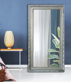 Charlotte Ornate Mirror Antique Silver 171cm-abc