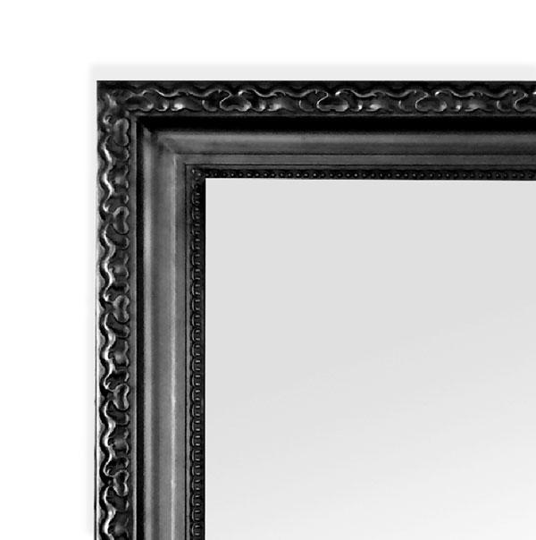 Charlotte Ornate Mirror Black 171cm-abc