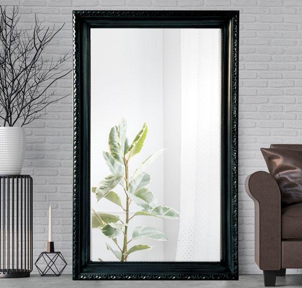 Charlotte Ornate Mirror Gloss Black-abc