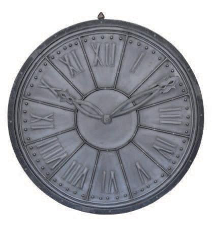 Clock - Galvanised Metal-abc