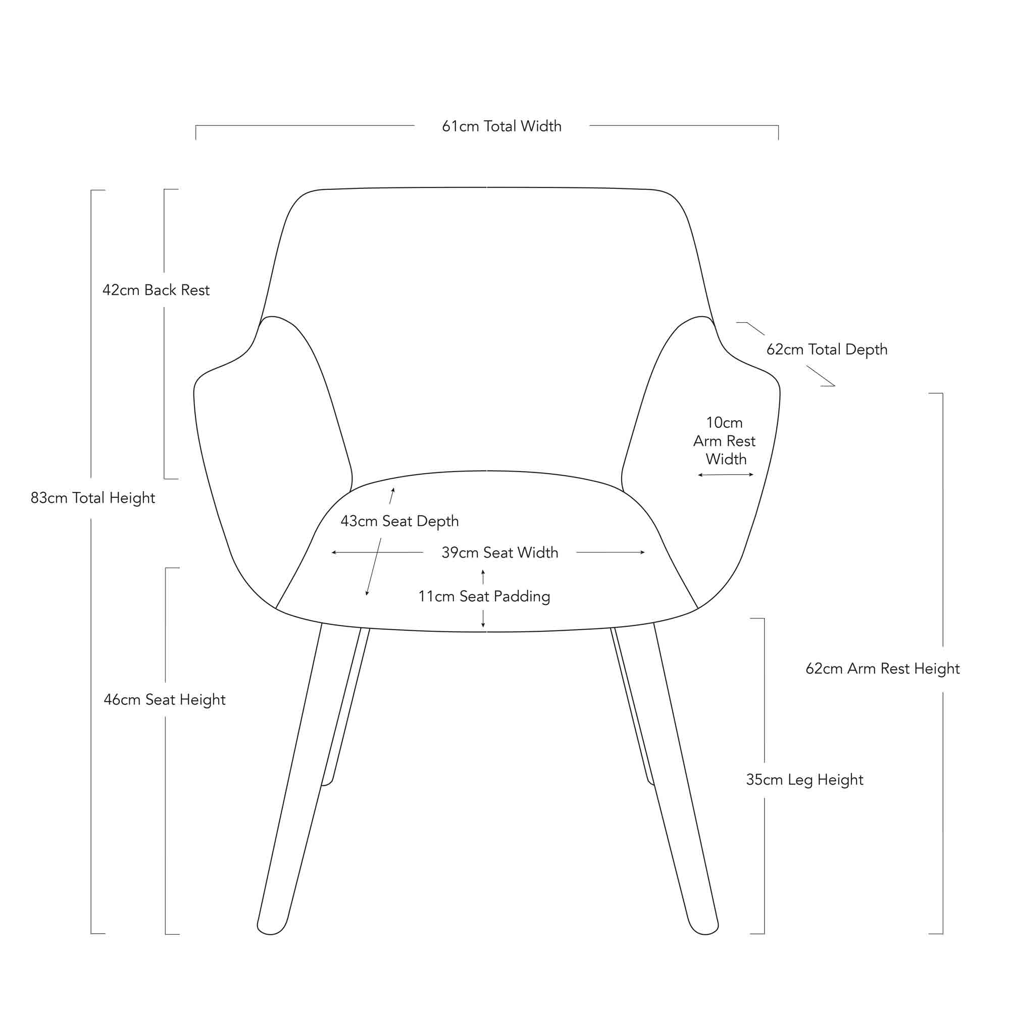 Coco Occasional Chair - Black-abc