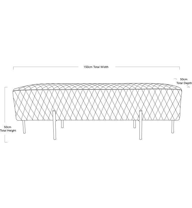 Coco Quilted Ottoman - Vintage Rose-abc