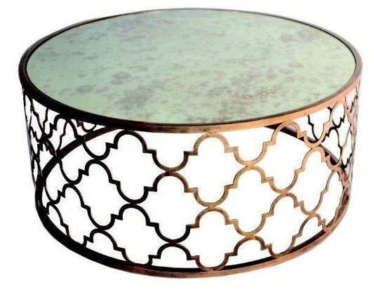 QUADREFOIL COFFEE TABLE - Antique Gold-abc