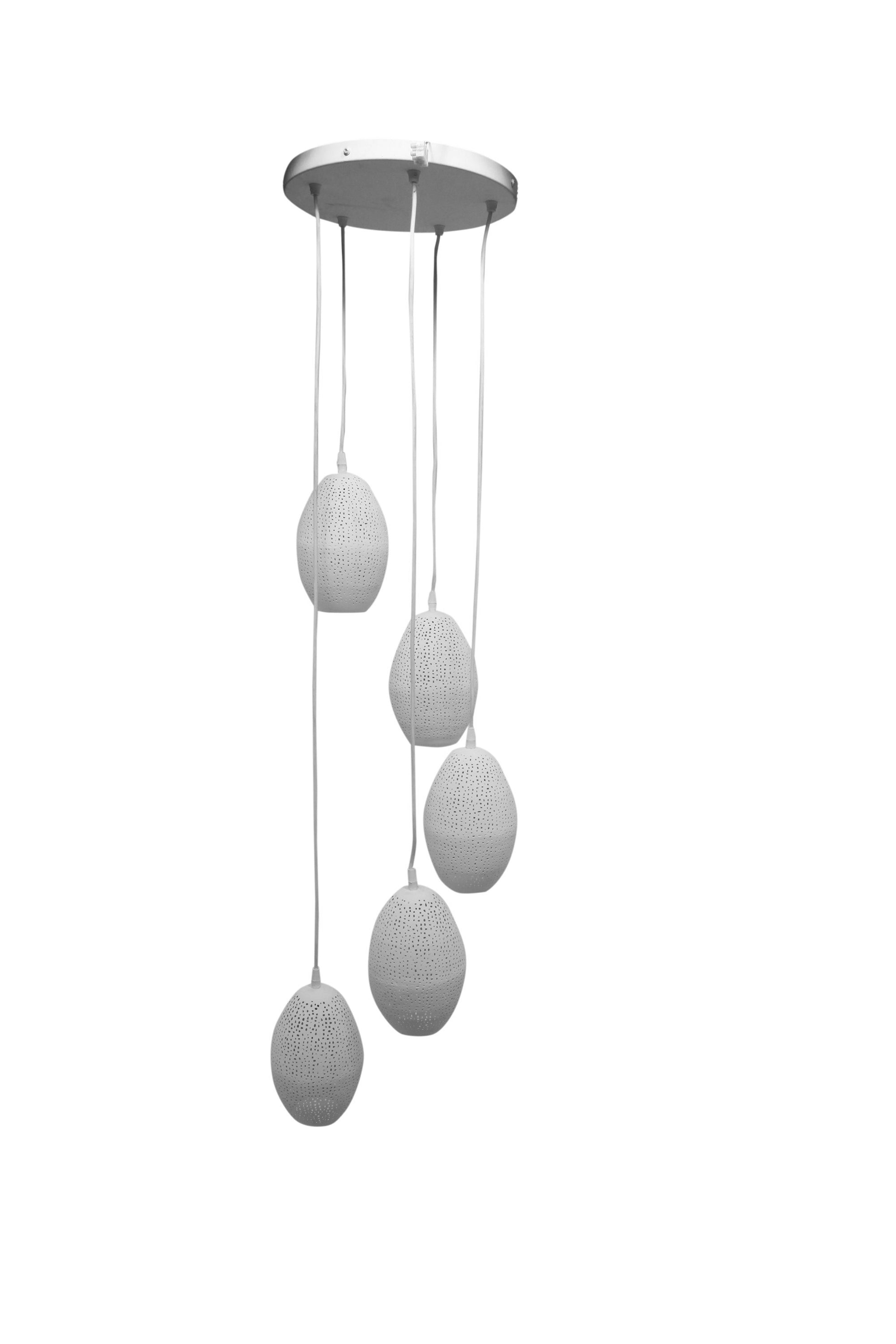 Constellation - White - Perforated Pendant Light Cluster-abc