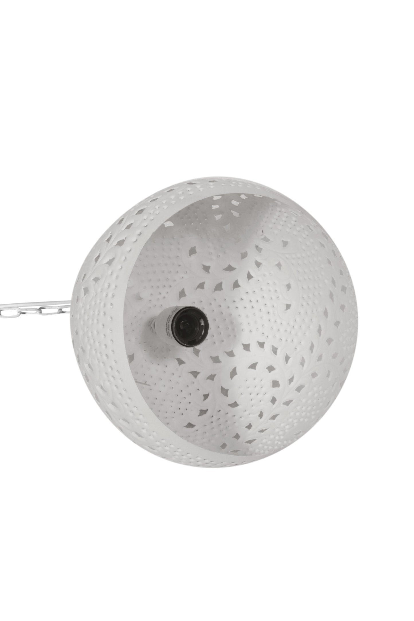 Coral Small - White - Hand Cut Patterned Dome Pendant Light-abc