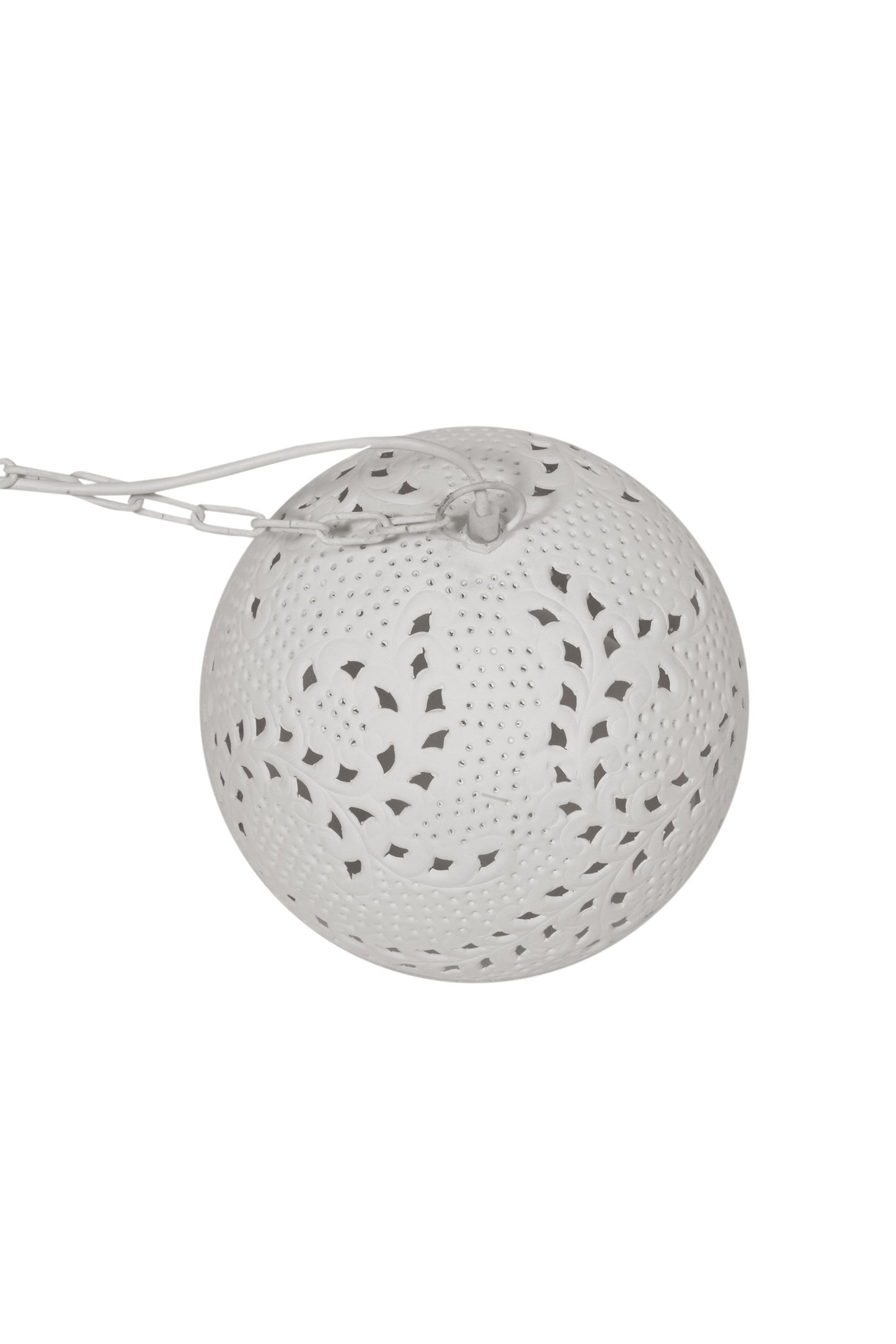 Coral Small - White - Hand Cut Patterned Dome Pendant Light-abc