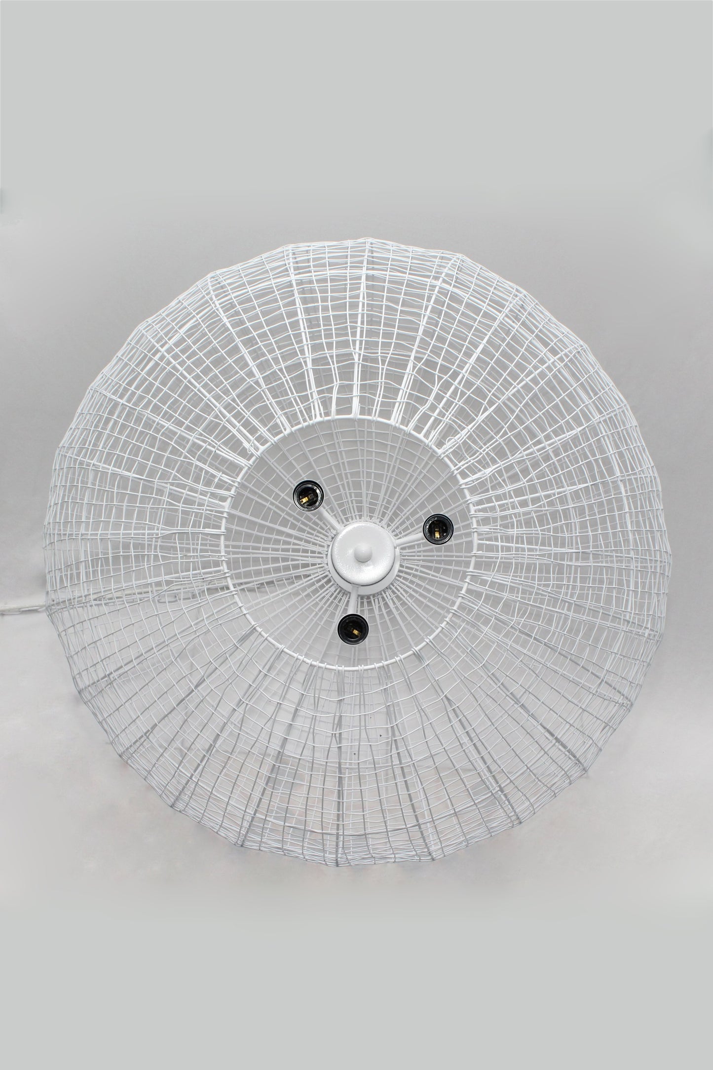 Cray Ball Large - White- Wire Weave Ball Pendant Light-abc