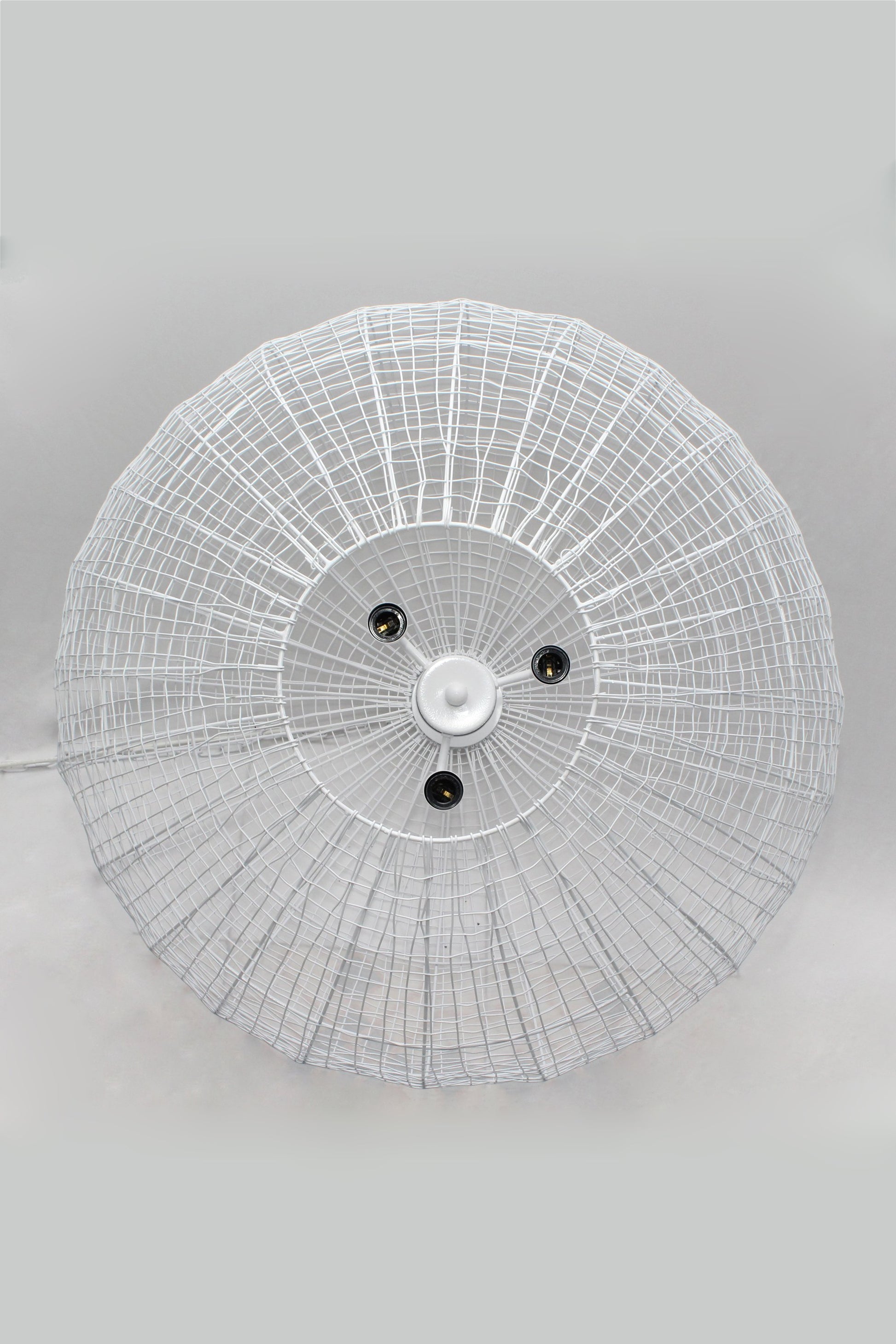 Cray Ball Large - White- Wire Weave Ball Pendant Light-abc