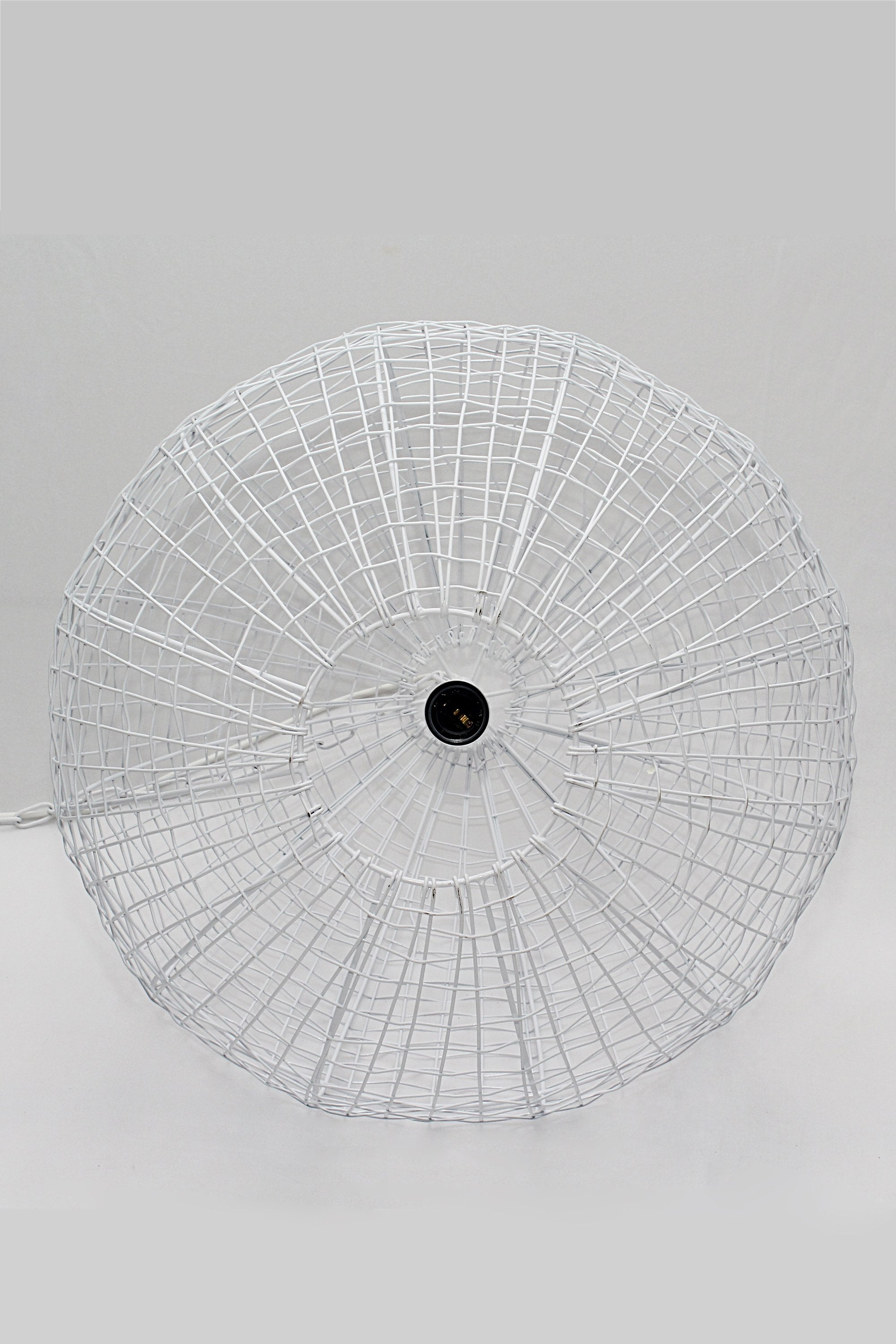 Cray Ball Medium - White - Wire Weave Ball Pendant Light-abc