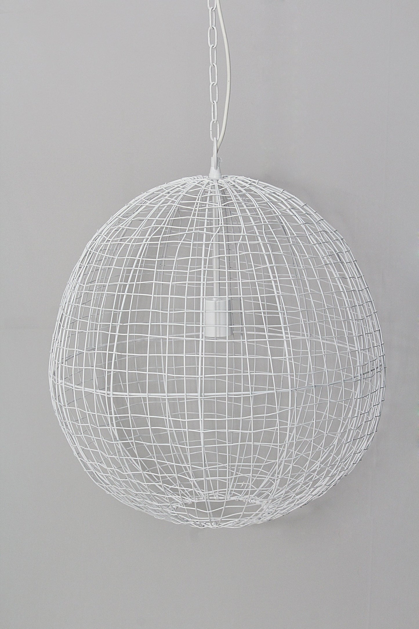 Cray Ball Medium - White - Wire Weave Ball Pendant Light-abc
