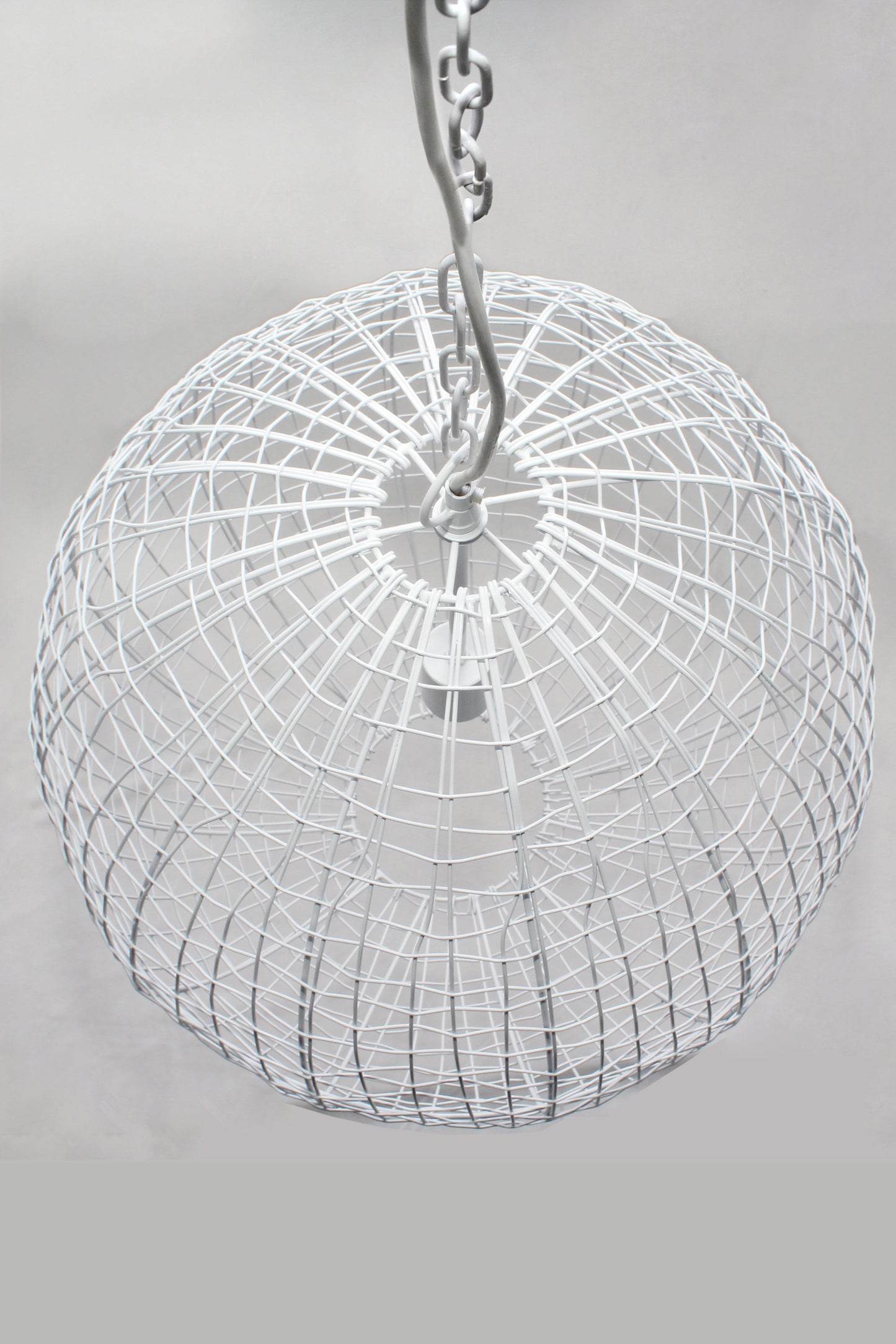 Cray Ball Medium - White - Wire Weave Ball Pendant Light-abc
