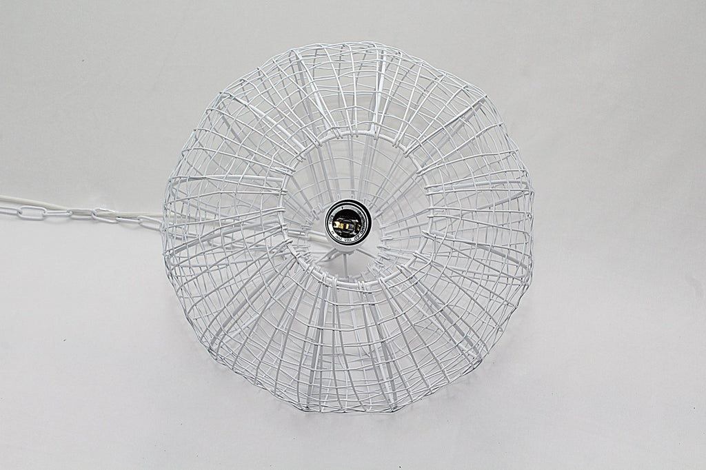 Cray Ball Small - White - Wire Weave Ball Pendant Light-abc