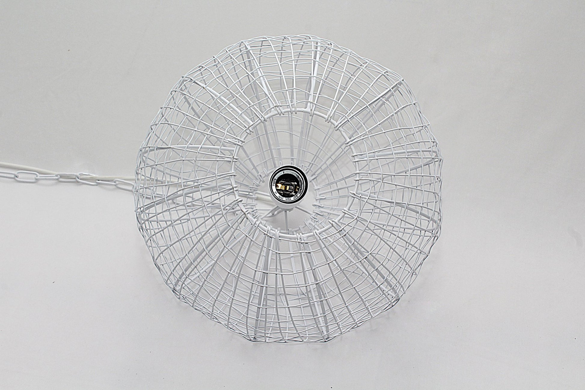 Cray Ball Small - White - Wire Weave Ball Pendant Light-abc