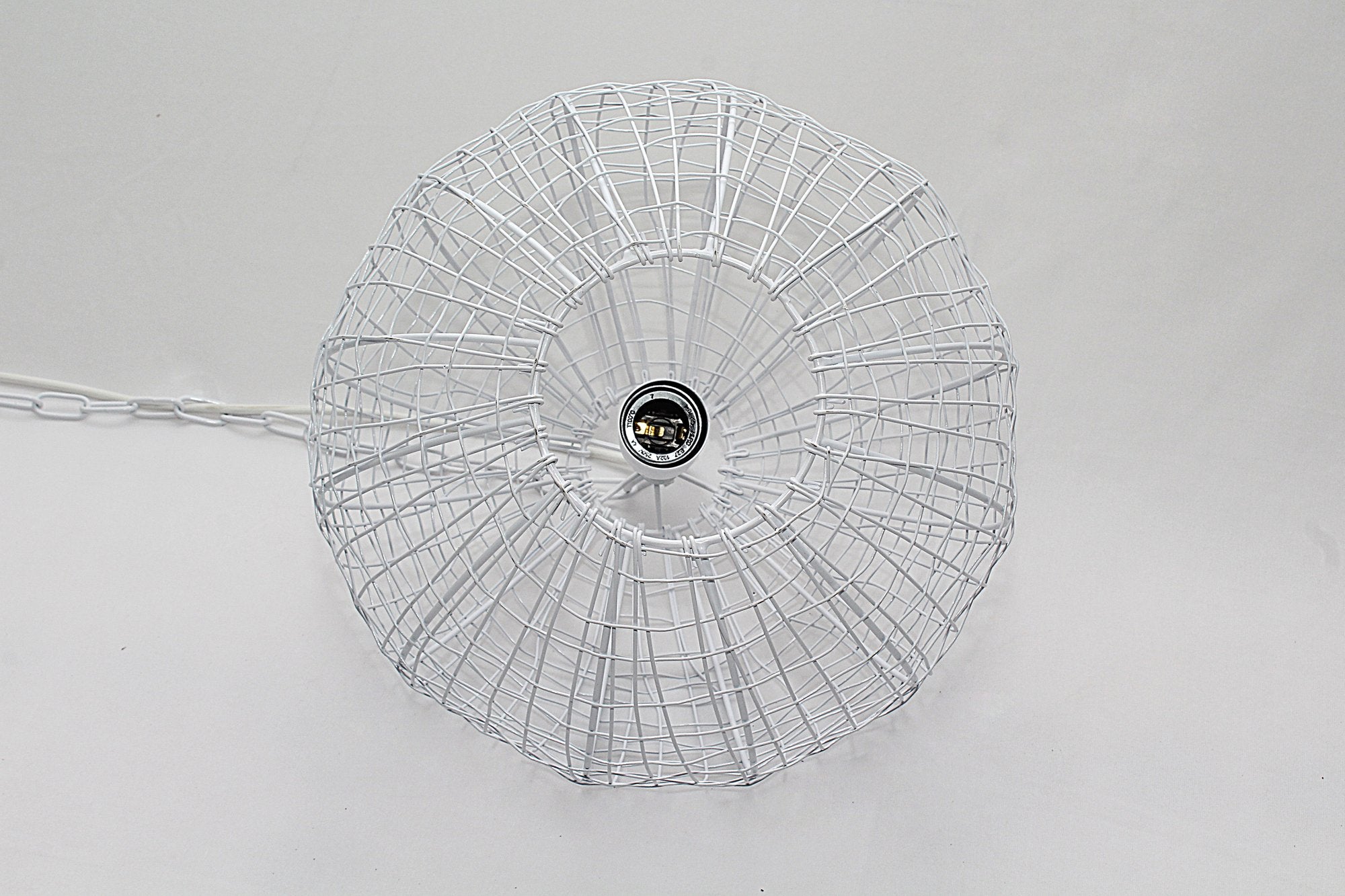 Cray Ball Small - White - Wire Weave Ball Pendant Light-abc