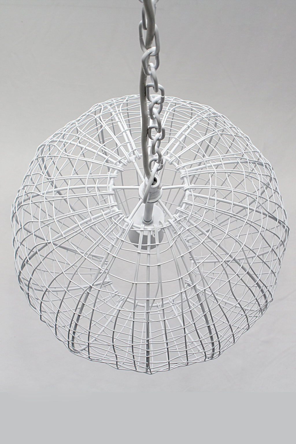 Cray Ball Small - White - Wire Weave Ball Pendant Light-abc