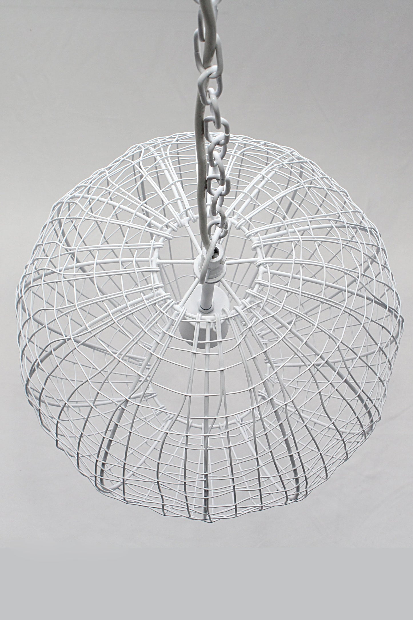 Cray Ball Small - White - Wire Weave Ball Pendant Light-abc