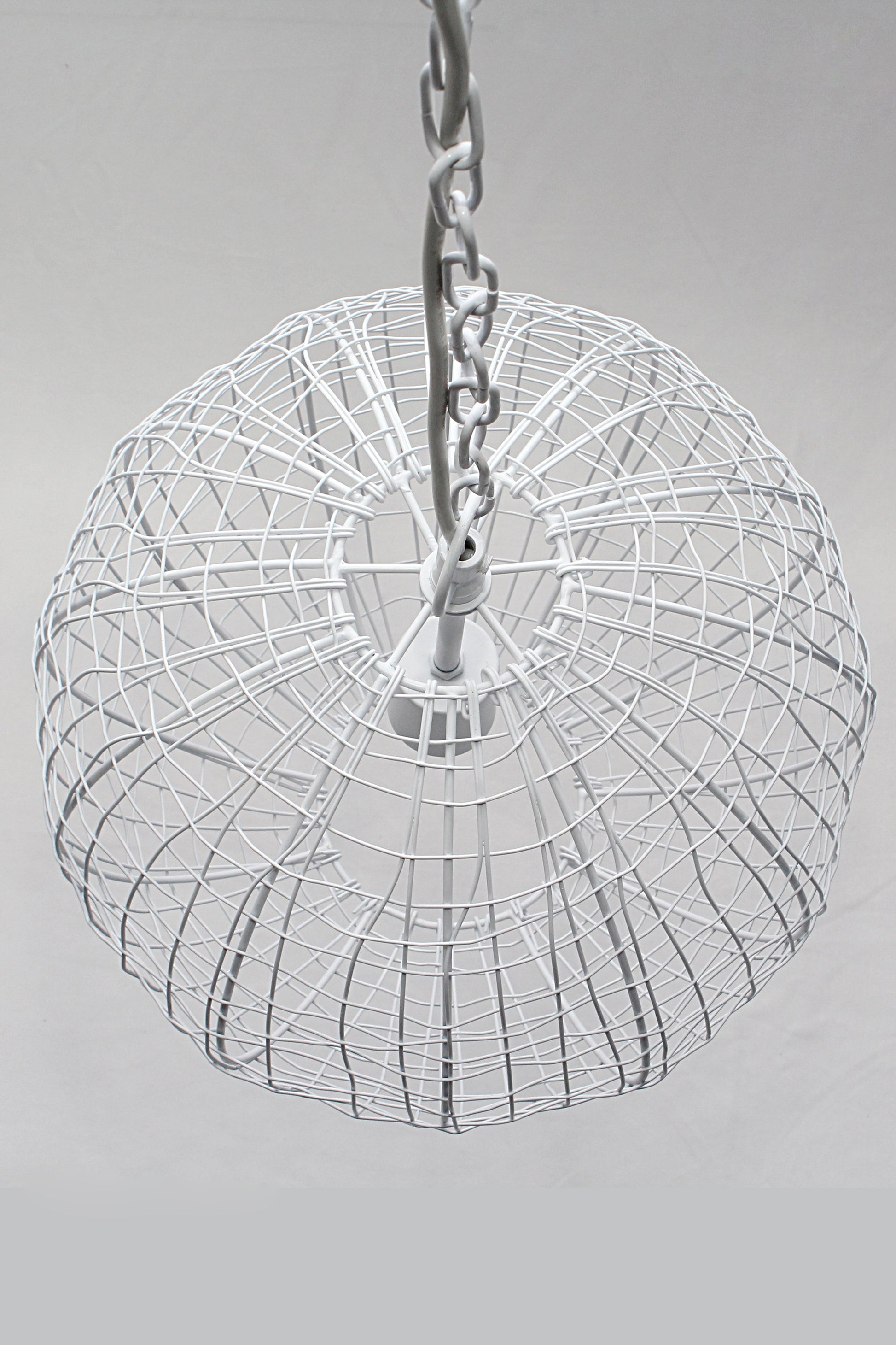 Cray Ball Small - White - Wire Weave Ball Pendant Light-abc