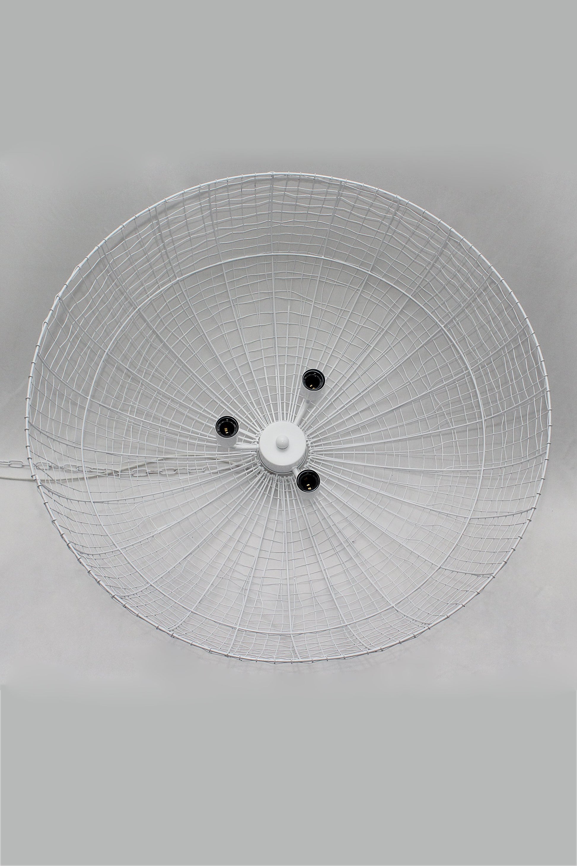 Cray Dome - White - Wire Weave Dome Pendant Light-abc