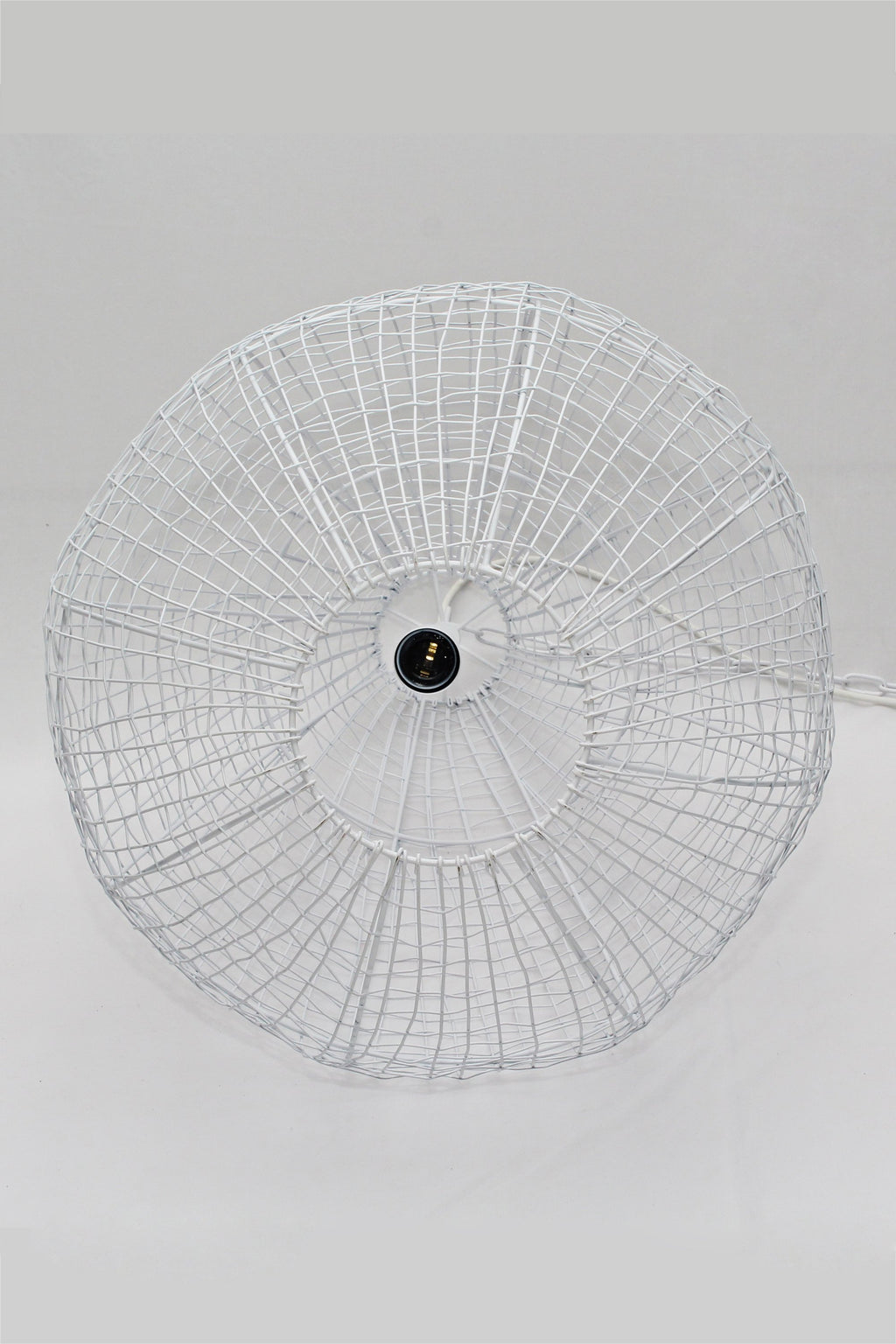 Cray Pot Large - White - Wire Weave Teardrop Pendant Light-abc