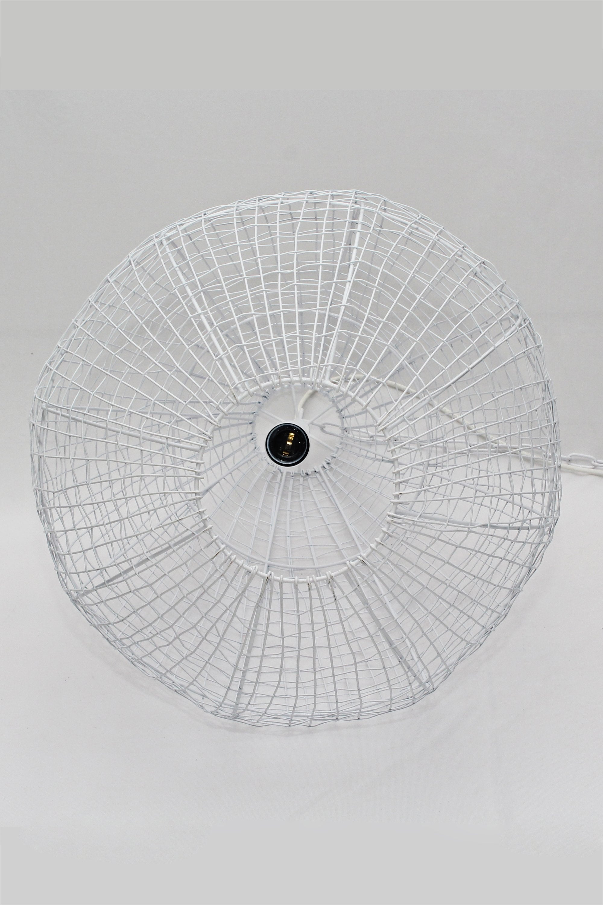 Cray Pot Large - White - Wire Weave Teardrop Pendant Light-abc