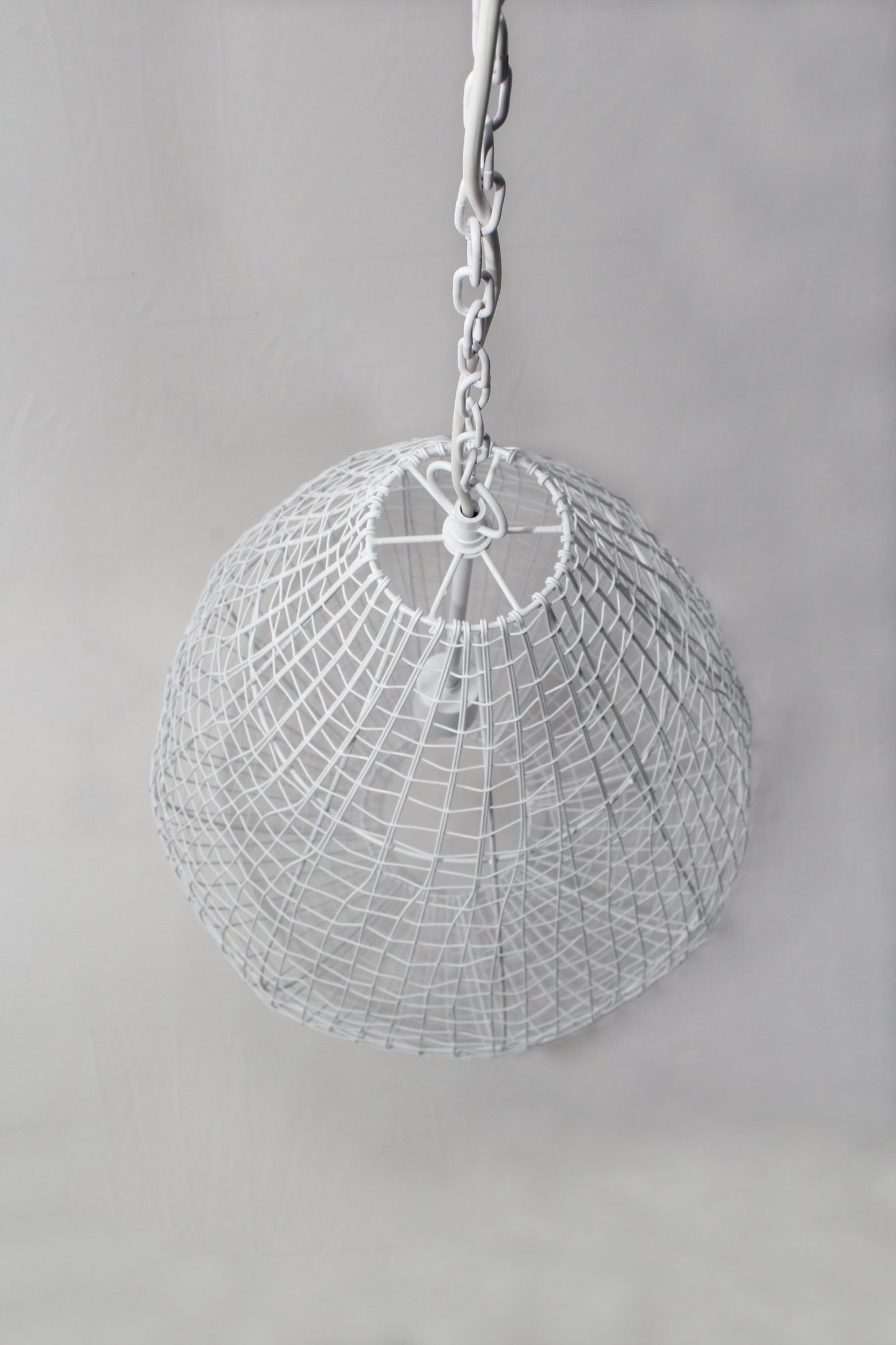 Cray Pot Large - White - Wire Weave Teardrop Pendant Light-abc