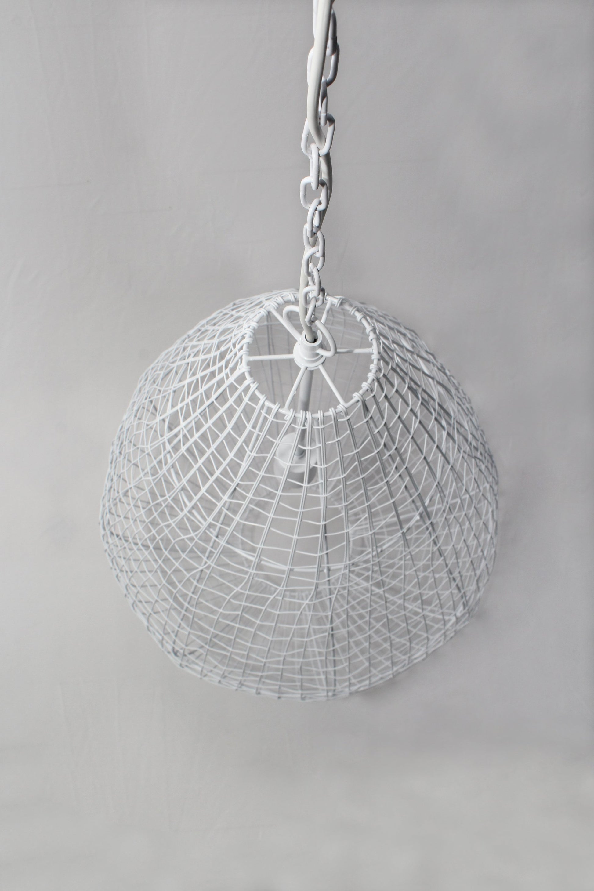Cray Pot Large - White - Wire Weave Teardrop Pendant Light-abc