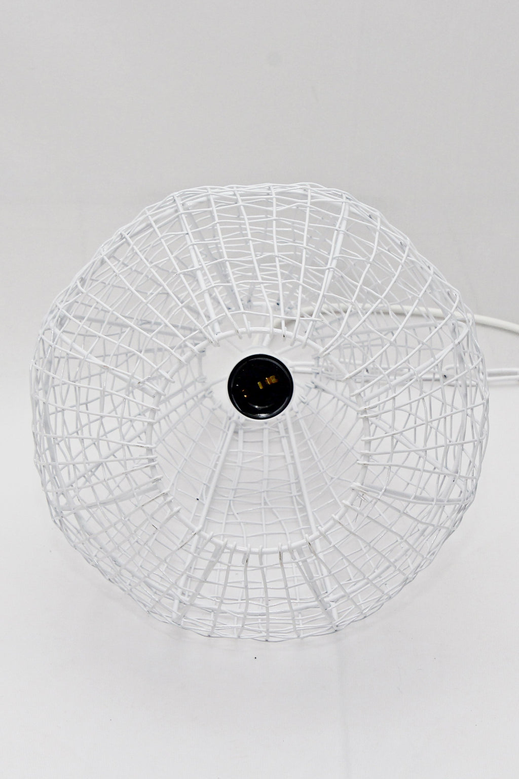 Cray Pot Small - White - Wire Weave Teardrop Pendant Light-abc