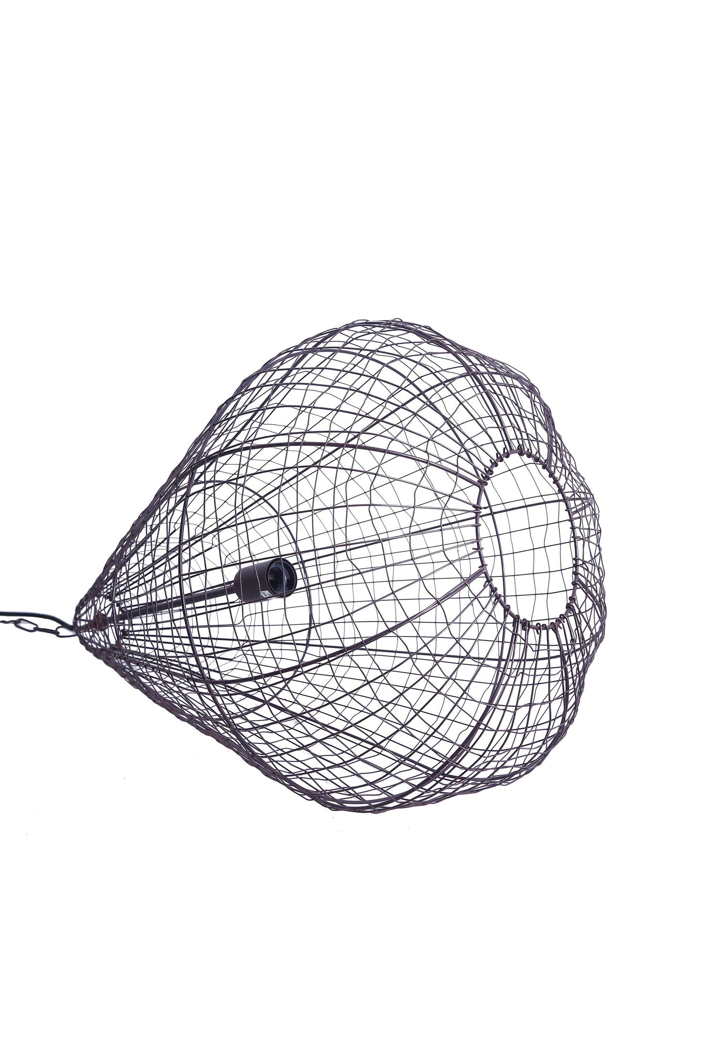 Cray Pot Large - Antique Copper - Wire Weave Teardrop Pendant Light-abc