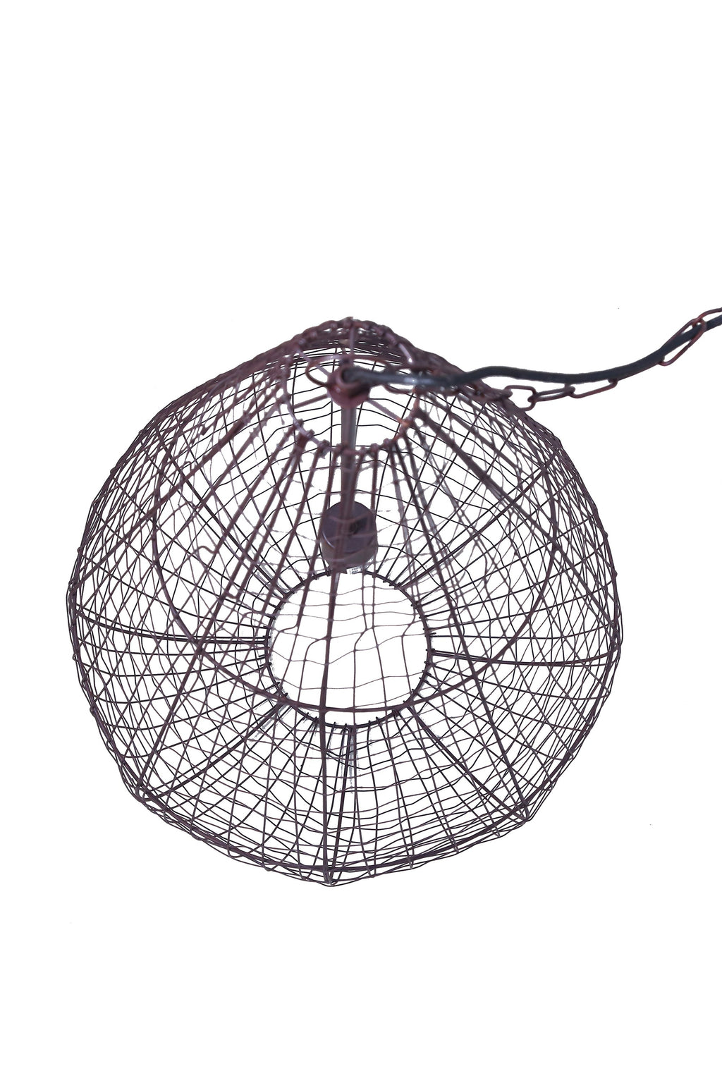 Cray Pot Large - Antique Copper - Wire Weave Teardrop Pendant Light-abc