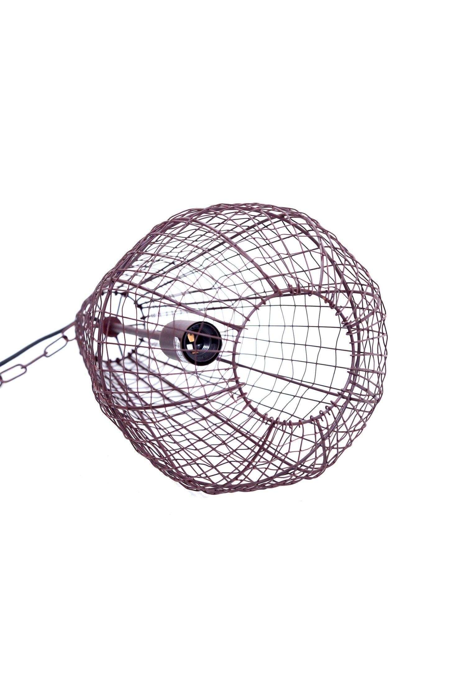 Cray Pot Small - Antique Copper - Wire Weave Teardrop Pendant Light-abc